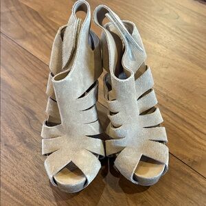 Elegant Tan Pedro Garcia Women's Heeled Sandals